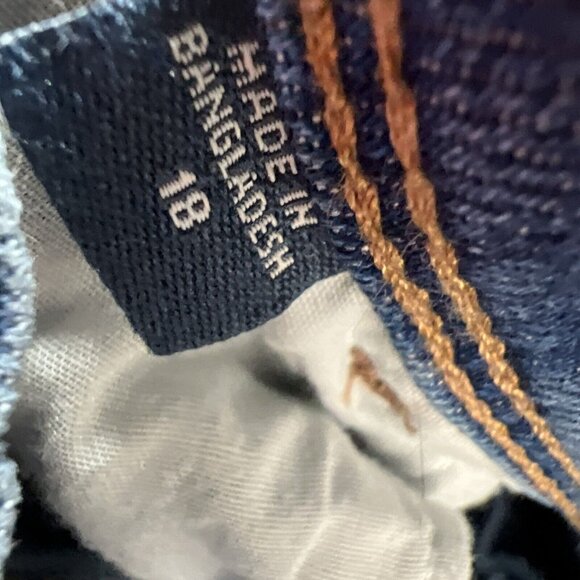 J Jill Women's Jeans 18r Blue Denim Authentic Fit Slim Ankle Zip Button Stretch - Picture 6 of 7